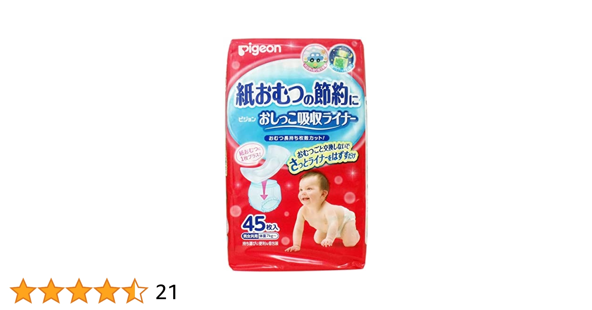 Amazon | おしっこ吸収ライナー 45枚入 男女共用 ×3個セット